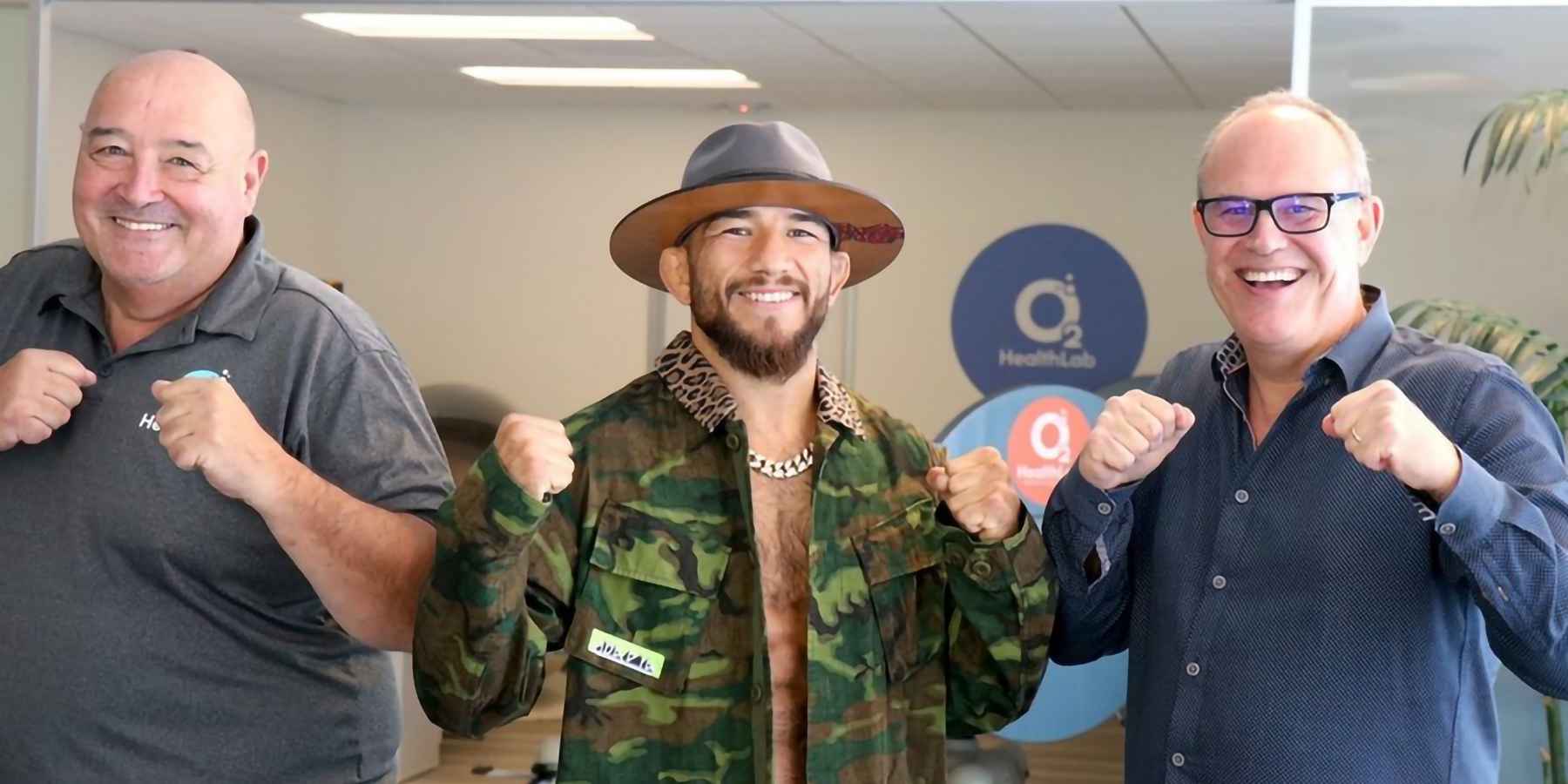 Mark Westaway (left) introduced NanoVi to his O2 Health Labs partner, John Parks (right) and Juan Archuleta is grateful for both, for NanoVi, and for the other upgrades they offer
