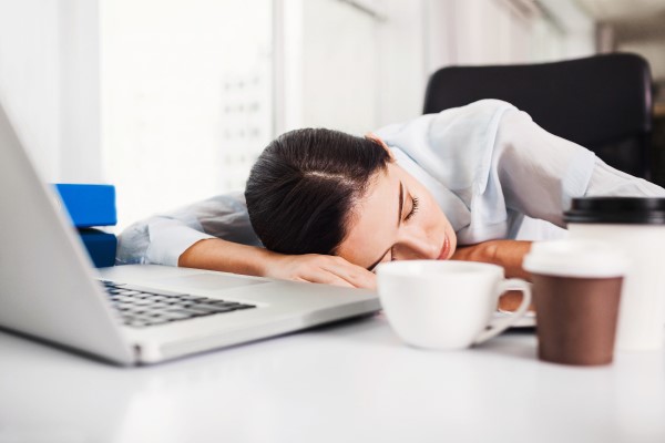 a person napping at their desk from excessive mental focus